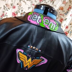 Faux leather CUSTOM moto jacket